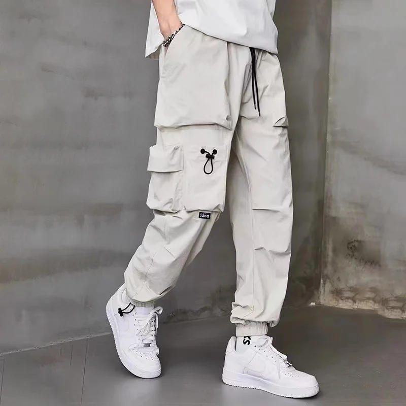 

American Retro Multi-ket Functional Work Pants Loose Casual Harem Pants for Men Spring Autumn Leisure Trousers