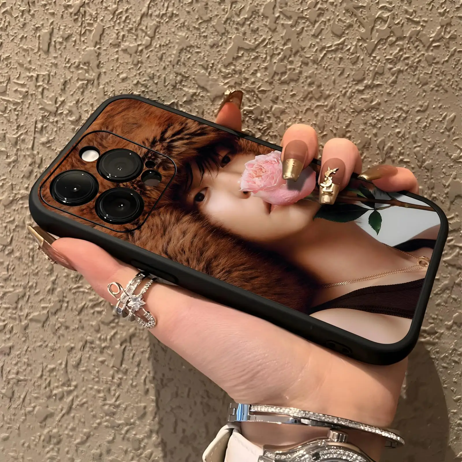 Funda para Teléfono del Grupo de Música Pop Coreana EXO para iPhone 17 16 16e 15 14 13 12 Plus Mini Pro Max, Negra, Suave y Resistente a Impactos