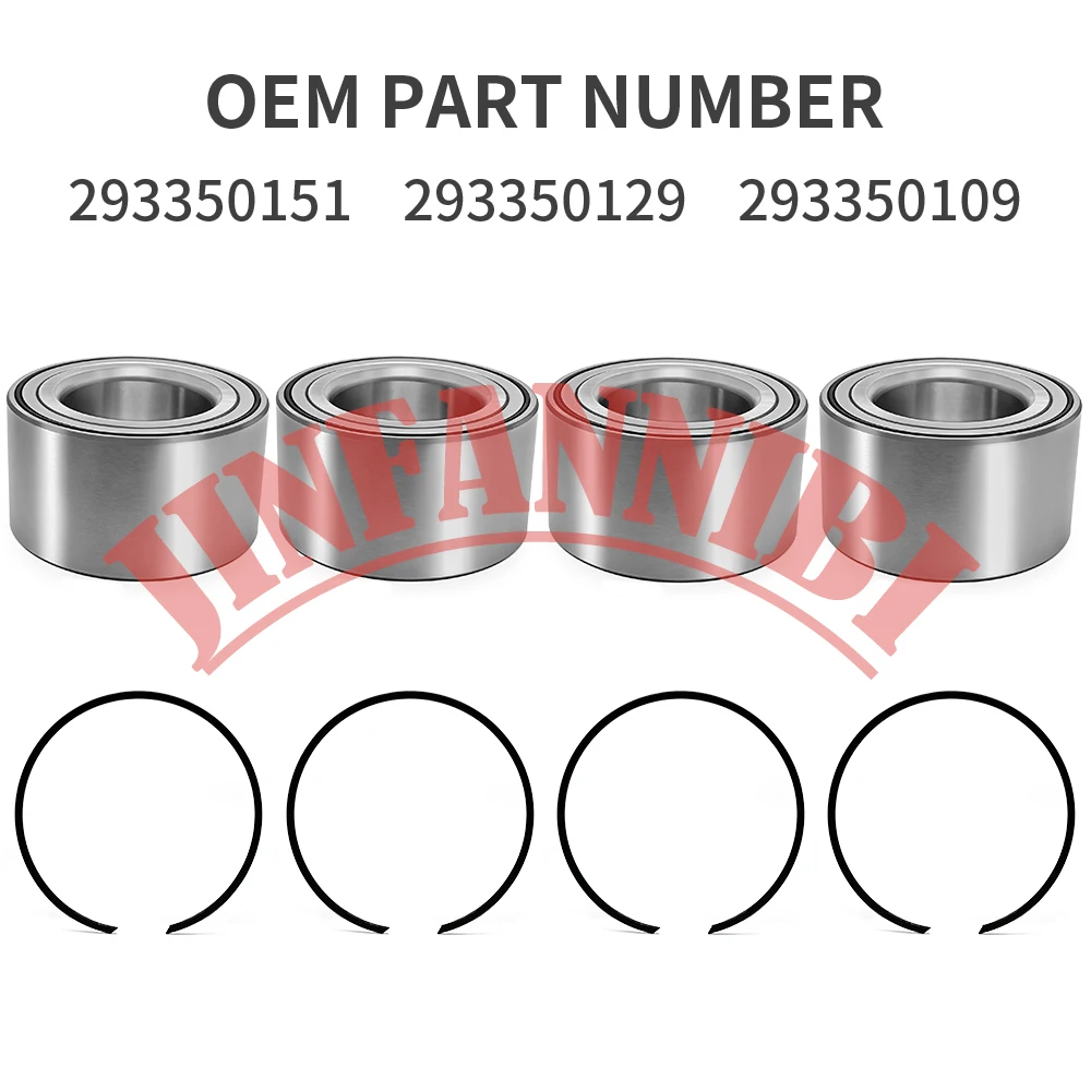 

2 Sets Front Rear Wheel Bearings Circlips Kit For Can-Am Maverick X3 4x4 2017 2018 2019 2020 2021 2022 2023