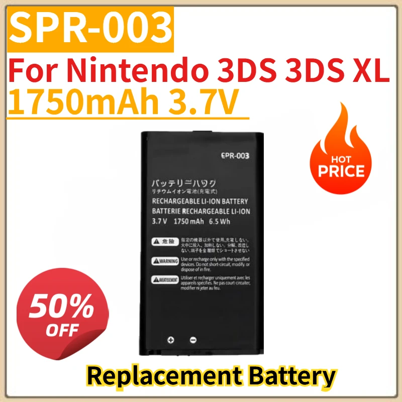 

High Quality New 1750mAh 3.7V Battery Replacement SPR-003 For Nintendo 3DS 3DS XL