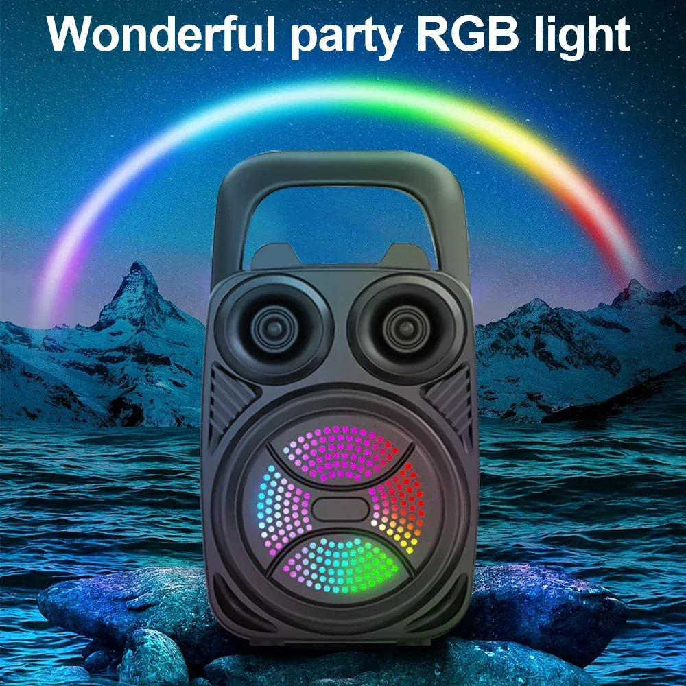 500mAh سمّاعات بلوتوث صندوق الصوت عالية الطاقة مكبرات صوت بخاصية البلوتوث TF/FM/USB/TWS/BT يده مكبرات الصوت للرقص