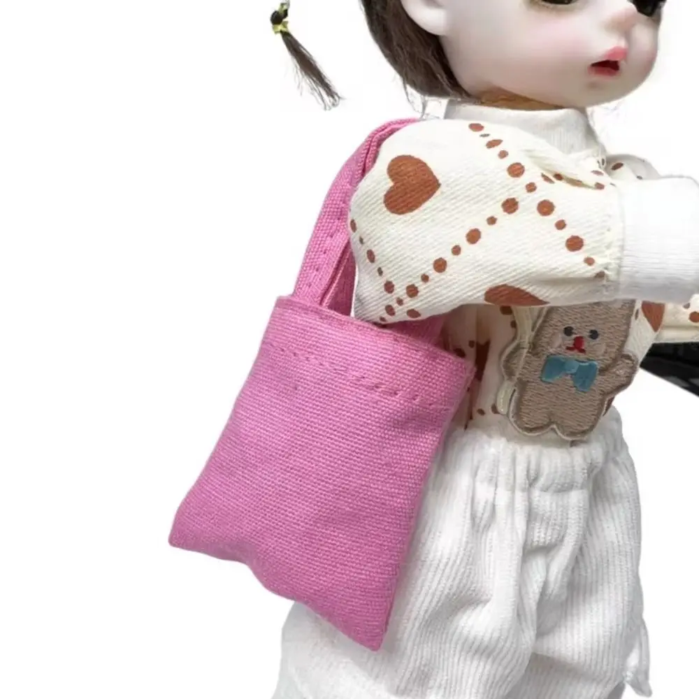 Changing Dressing Doll Canvas Bag Handmand Doll Backpacks Doll Handbag Dress Up Multicolor Miniature Doll Bag OB11 1/6 Doll