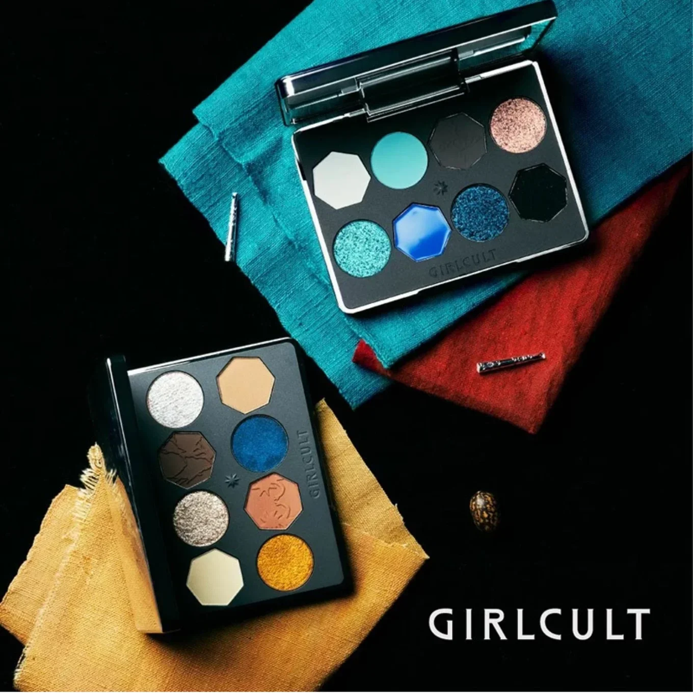 

Girlcult Miao fairy maiden Eight color eyeshadow tray Metallic gloss Chameleon shiny matte pearl eye makeup Cosmetics