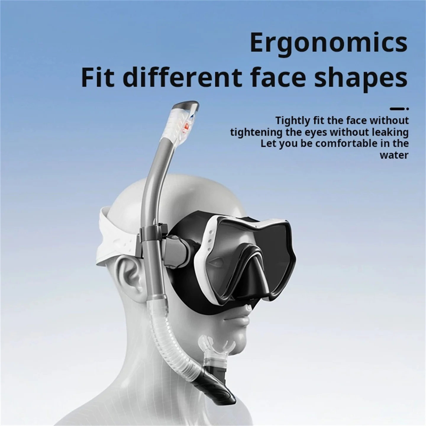 

2-х предметный набор для подводного плавания, очки для дайвинга/дыхательная трубка, силиконовая маска в большой оправе для мужчин и женщин, подводная охота, плавание