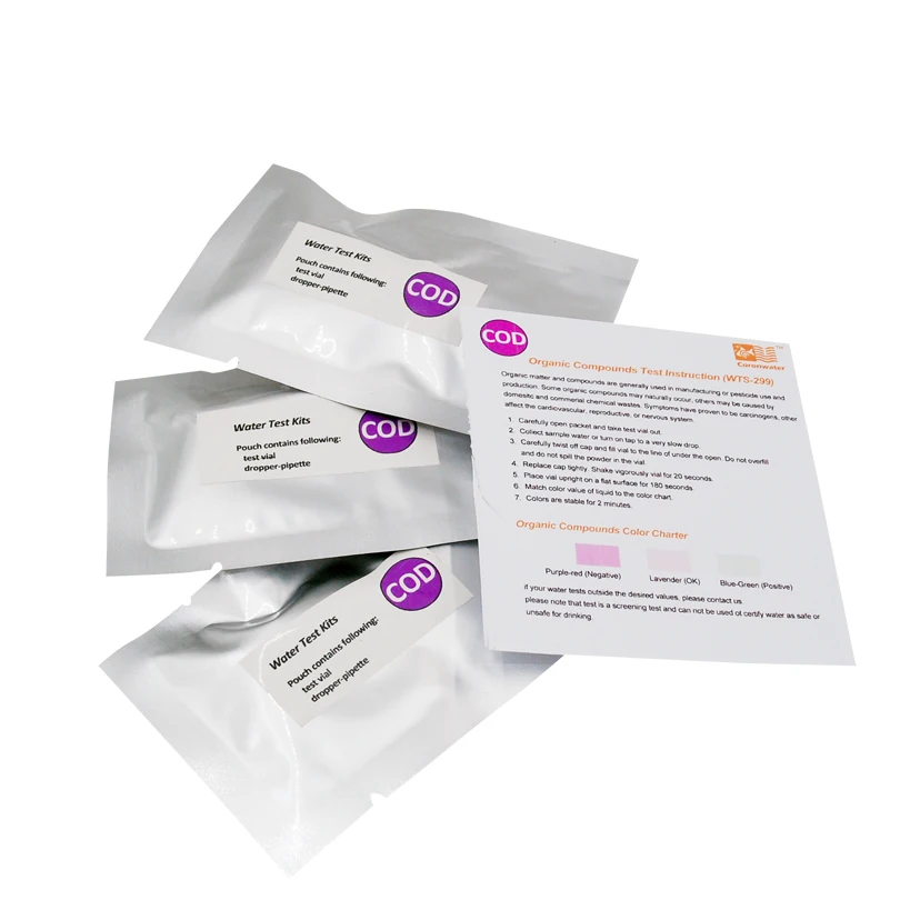 مجموعات اختبار المياه العضوية المنزلية ، تصفية مياه الشرب ، WTS-299