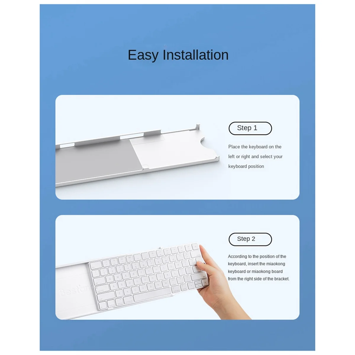 Abju 2-em-1 suporte bandeja quadro para teclado mágico touch id trackpad mágico a1644 2449 a1535 base suporte caixa