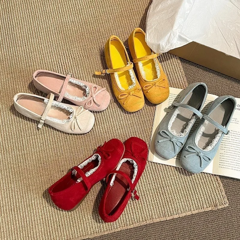 2026 Internal Elevation Women Mary Jane Shoes Fashion Shallow Butterfly-knot Shoes Autumn Ladies Outdoor Comfort Women's Shoes
