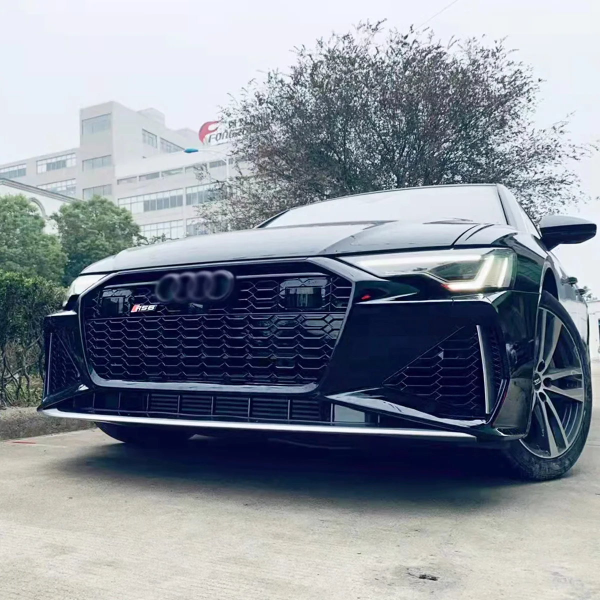 Body kit for Audi A6 C8 2019-2022 upgrade to RS6 style bodykit include car bumpers Grille Side skirt Tip exhaust