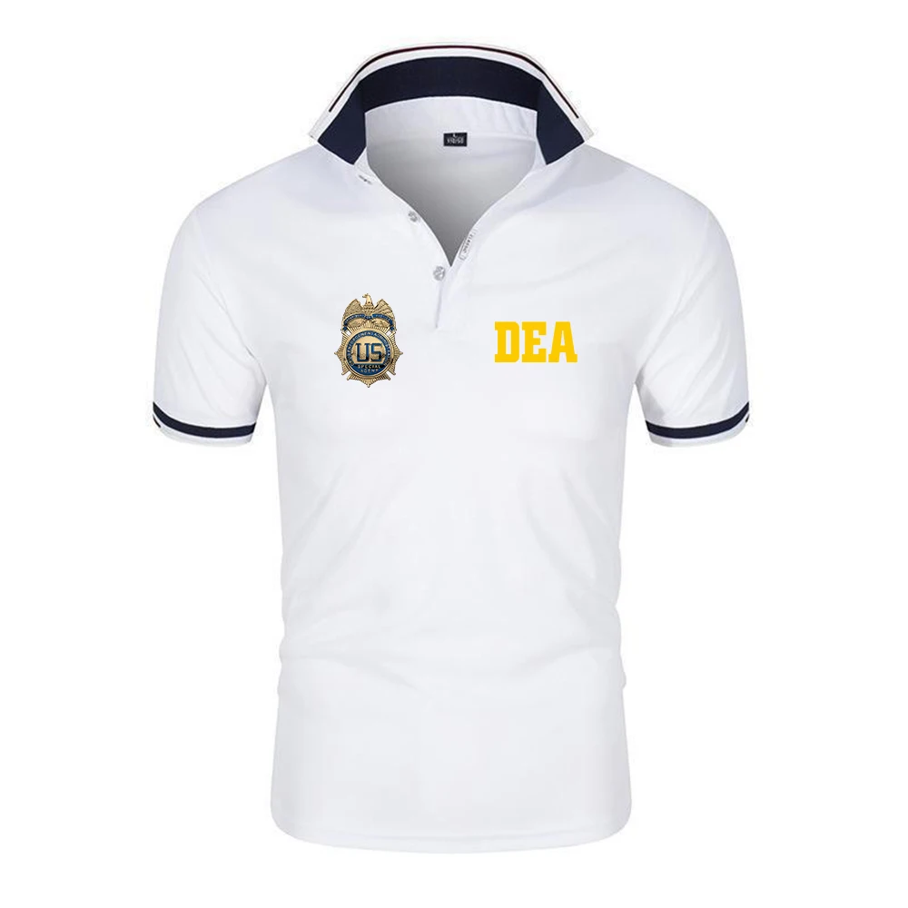 DEA Drunk Every Afternoon Funny 2026 Man's New Style Regular Sport Polo T Shirt Summer Quick-Drying Short-Sleeved