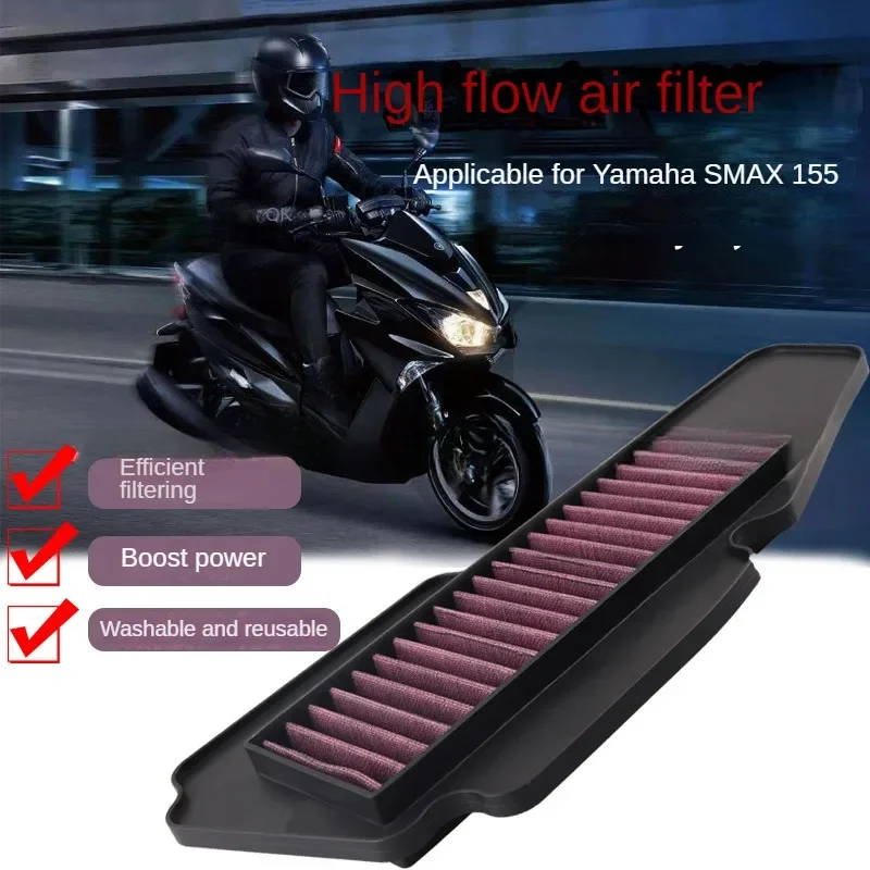 

Воздушный фильтр с высоким потоком, подходит для Yamaha Force155 Linhai Collar 175 HW125 XENTER 2012-2019 SMAX155 2015-2019 XC125R 2014-2015