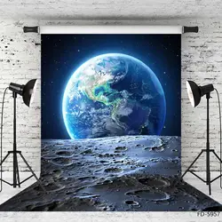 Photo Backgrounds Astronaut Moon Space Backdrop for Baby Children Portrait Birthday Party Photoshoot Photozone Photography Props