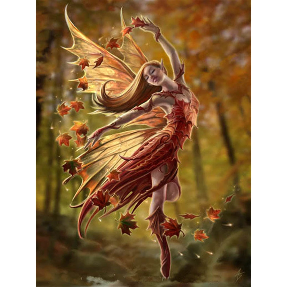 Angel Butterfly DIY Cross Stitch Embroidery 11CT Kits Craft Needlework Set Printed Canvas Cotton Thread Home Decoration Sale