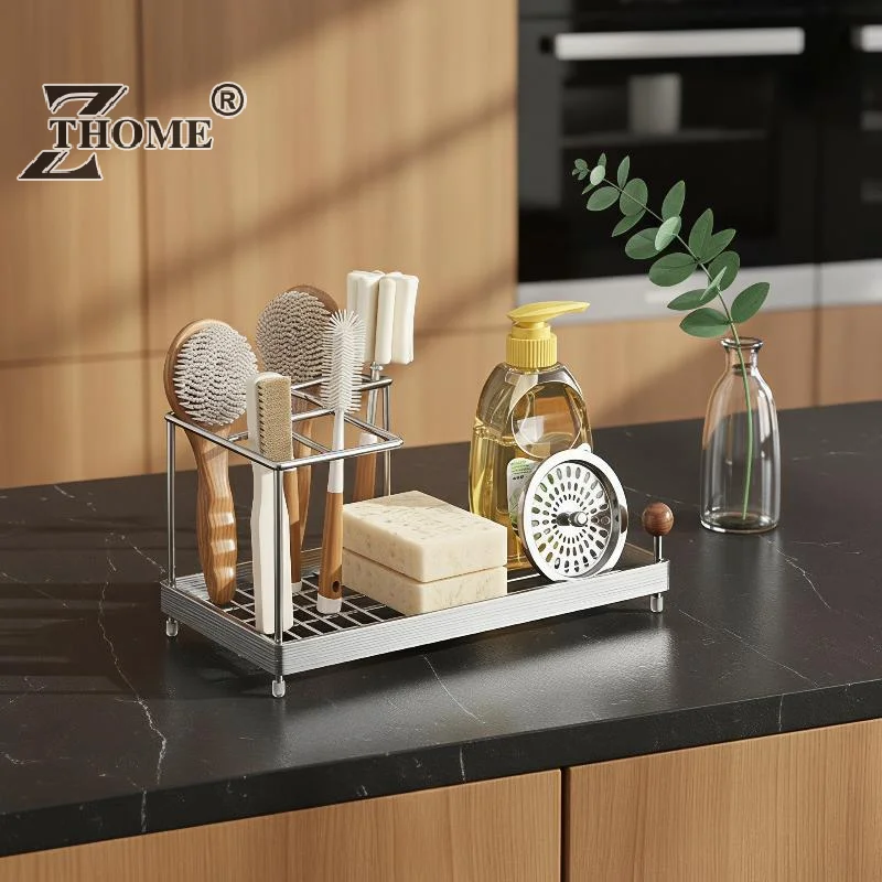 1Pcs Stainless Steel Cosmetic Storage Stand Anti-rust Quick Dry Sponge Drain Holder Multi-purpose Waterproof