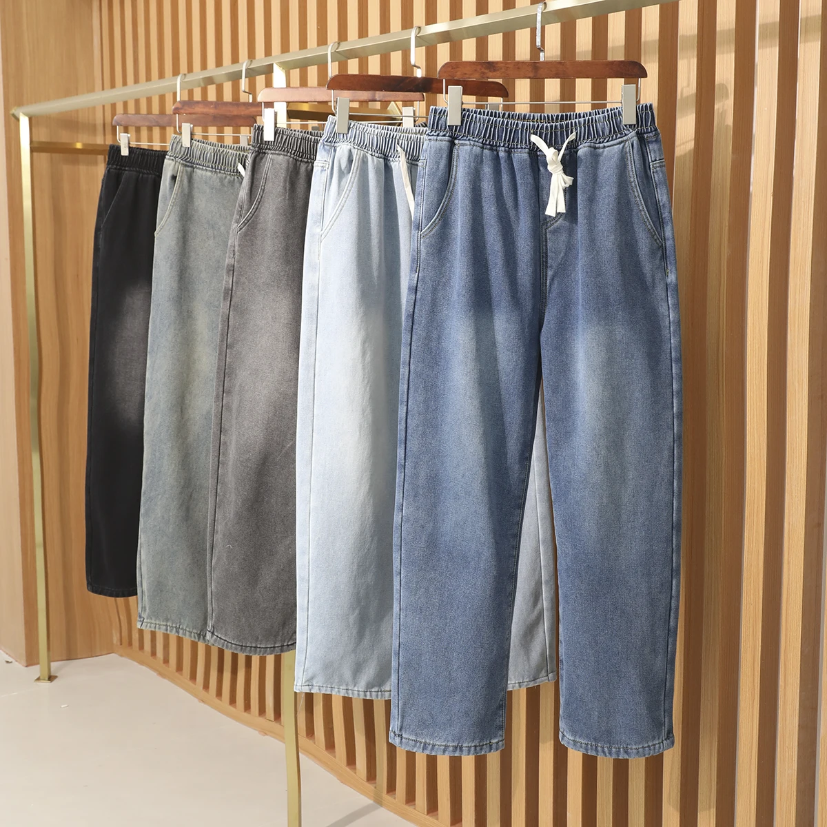 

Мужские зимние джинсы прямого кроя с флисовой подкладкой, утолщенные, в стиле ретро, с эффектом потертости, свободного кроя, из смесовой хлопковой ткани, повседневные модные джинсы