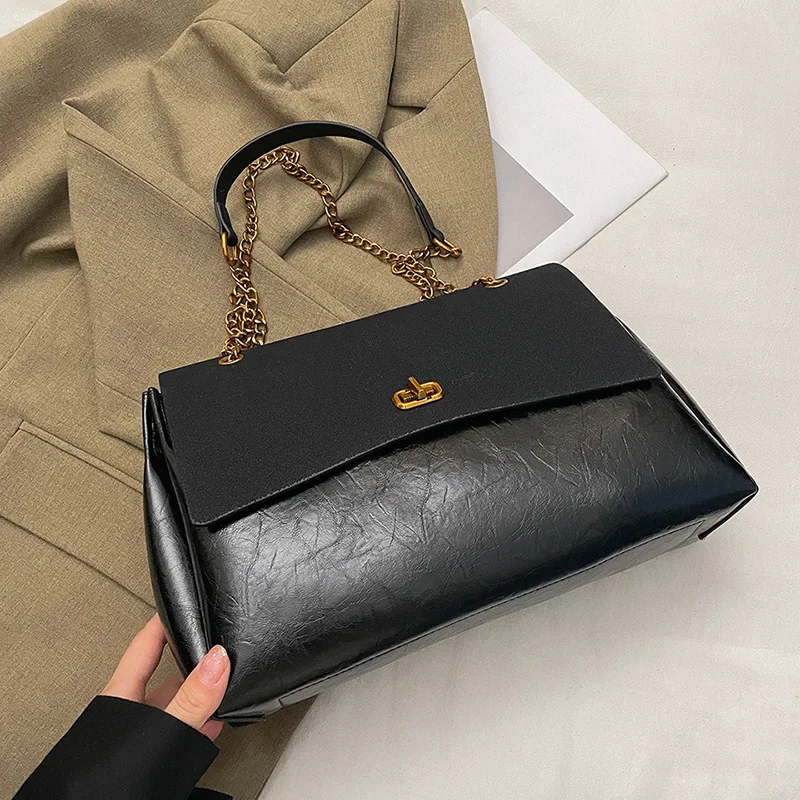 Tas Selempang Wanita Model Terbaru 2025, Kulit Asli, Multifungsi, Tas Bahu Vintage Chic, Kapasitas Besar