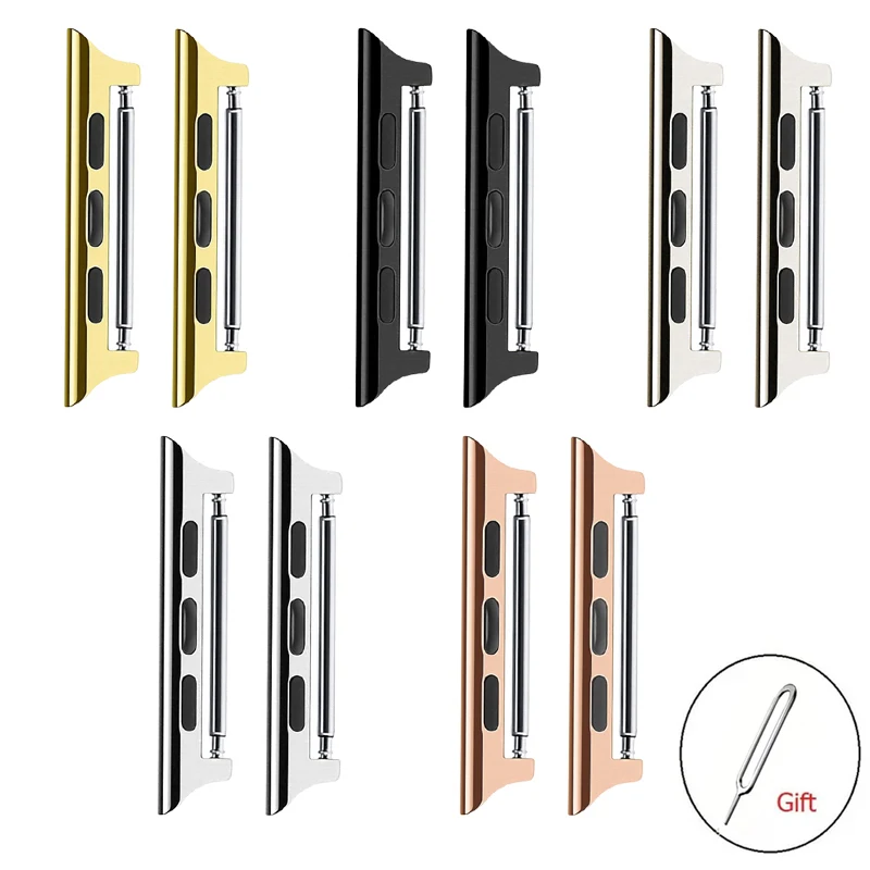 موصلات سوار من الفولاذ المقاوم للصدأ ، 22 ، 45 ، 41 ، 41 ، 44 ، 40 ، موصلات الفرقة ، iWatch 9 ، 8 ، 7 ، 6 ، SE ، 5 ، 4 ، 3 ، الترا 2 ، 49