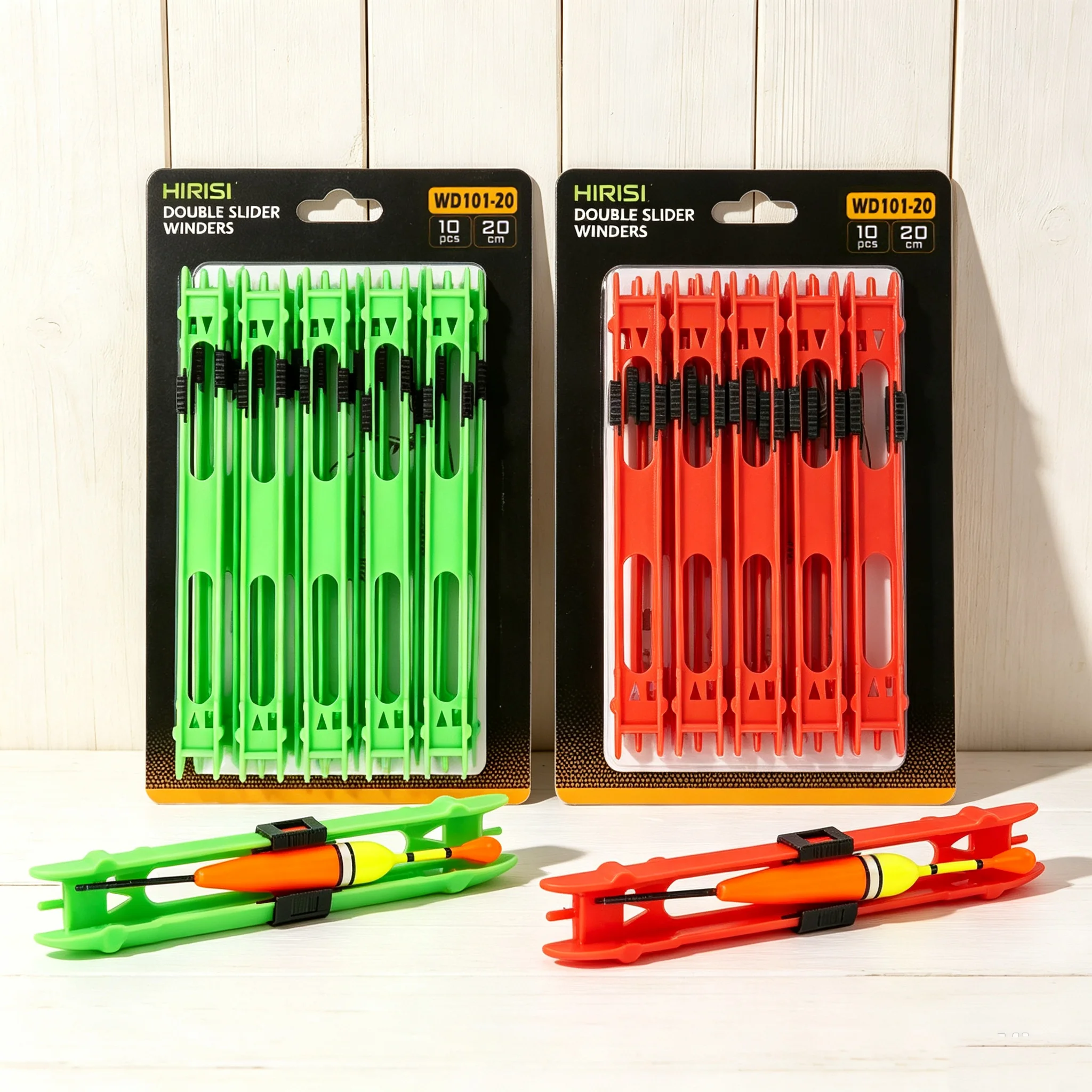 Fishing Line Winder - ฮิริซิ แผ่นพลาสติกสำหรับม้วนสายตกปลา 10 ชิ้น อุปกรณ์เสริมสำหรับสายตกปลา รุ่น