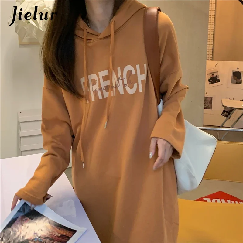 Jielur Kordel zug lose Sweatshirts Frauen schwarze Kapuzen kleidung Winter tasche lange Ärmel Pullover grau lange Hoodies Sweatshirt