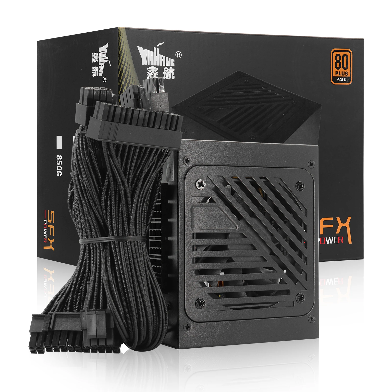 650W Max Fully Modular SFX Power Supply 80PLUS Gold Certified Active PFC 110V-240V Small Form Factor Mini ITX PC Power Supply
