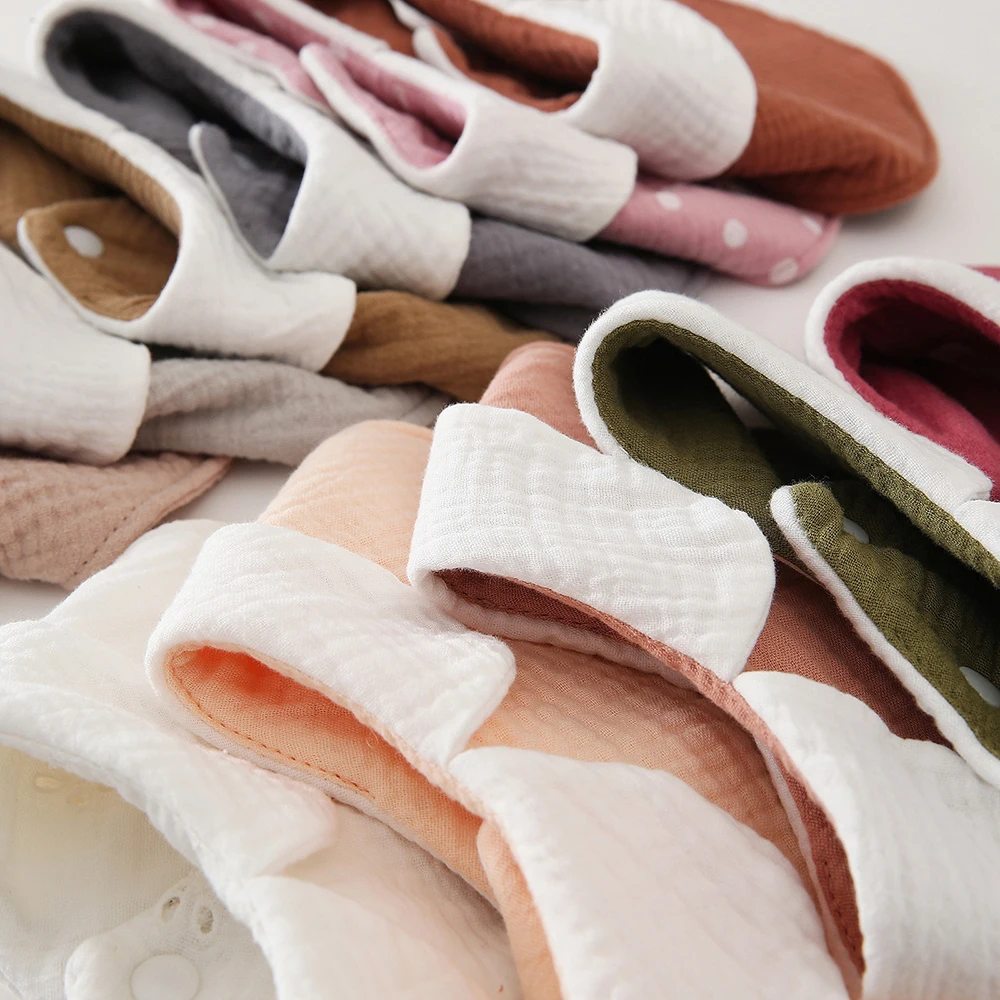 ベビーよだれかけ ガーゼよだれかけ 6層純綿ラウンド360度回転唾液タオル幼児授乳エプロン新生児用品