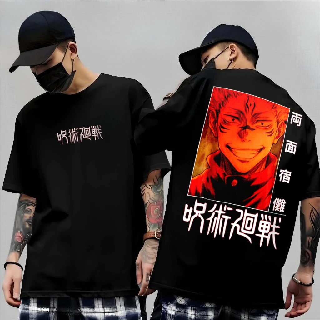 Gojo Satoru Jujutsu Kaisen Print Short Sleeves T-shirt Cotton Kid Clothes Funny Round Neck Harajuku Y2K New Arrival Tee Tops
