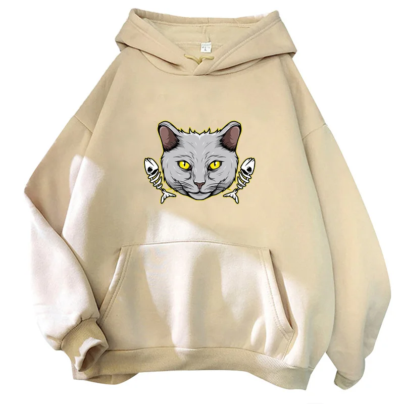 

Fashion Cat Sweatshirt Funny Print Men Wmen Sweatshirt Unisex Unique Hoodies Comfortable Popular Hoodies Autumn Gothic Pullover