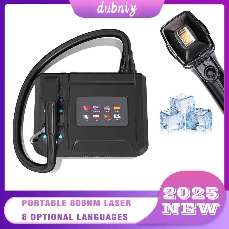 

Портативный удобный в переноске лазер 808 нм 8 дополнительных языков прохладная машина для удаления волос с диодными лазерными лазерными средствами для дома и Clinical