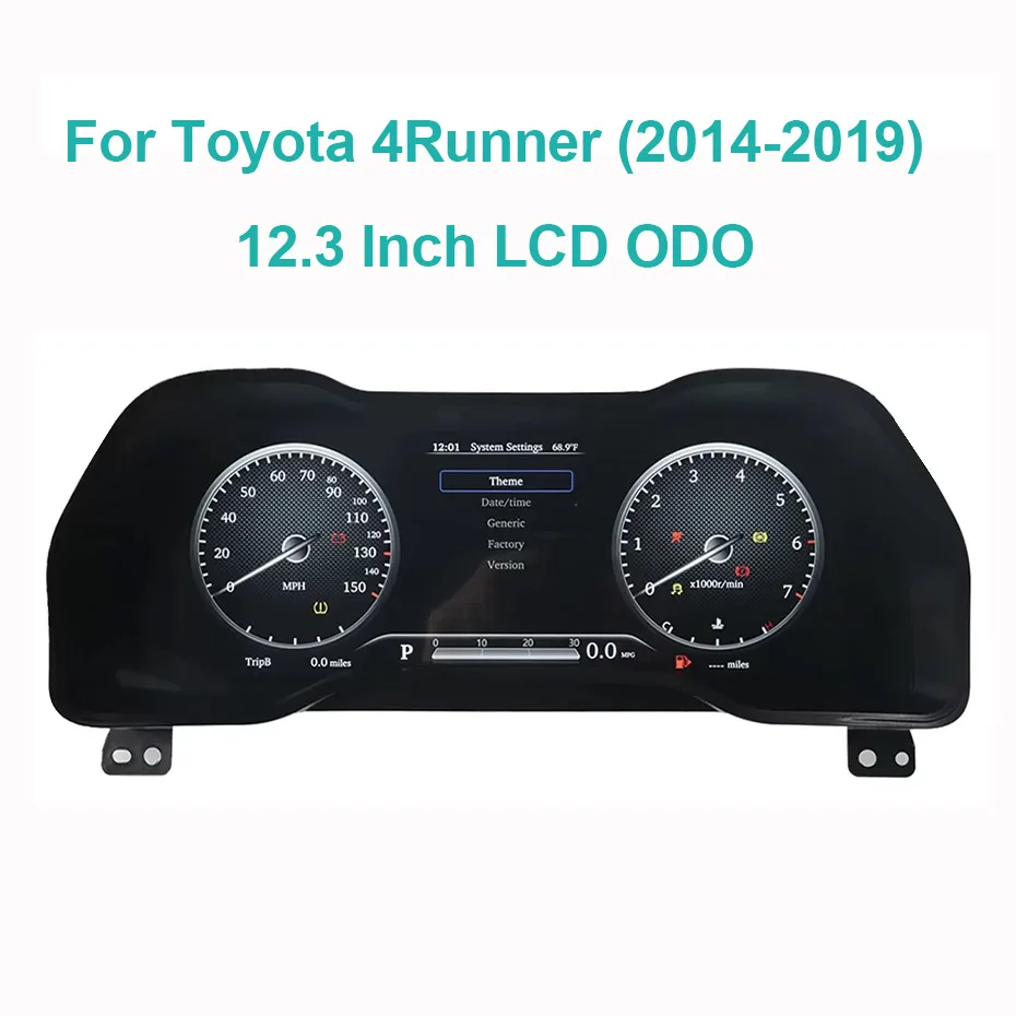 

12.3"LCD Dashboard Panel Speedometer Gauge For Toyota 4Runner 4 Runner (2014-2019) Digital Virtual Cockpit