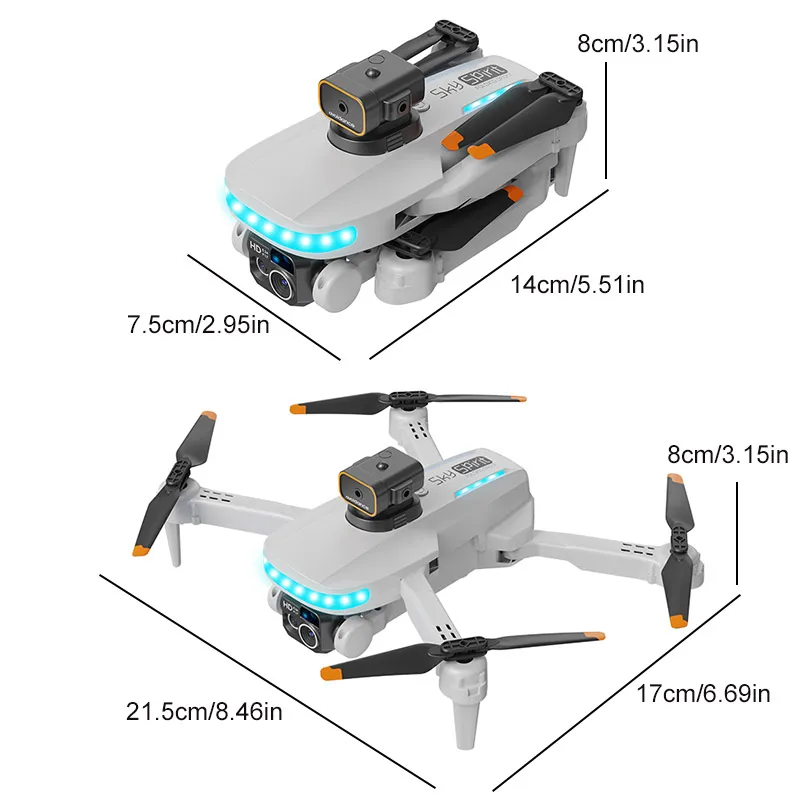 New P14 RC Drone Pro fessional 8K HD GPS ESC Camera Obstacle Avoidance Aerial Photography Optical Flow Foldable Quadcopter Toys