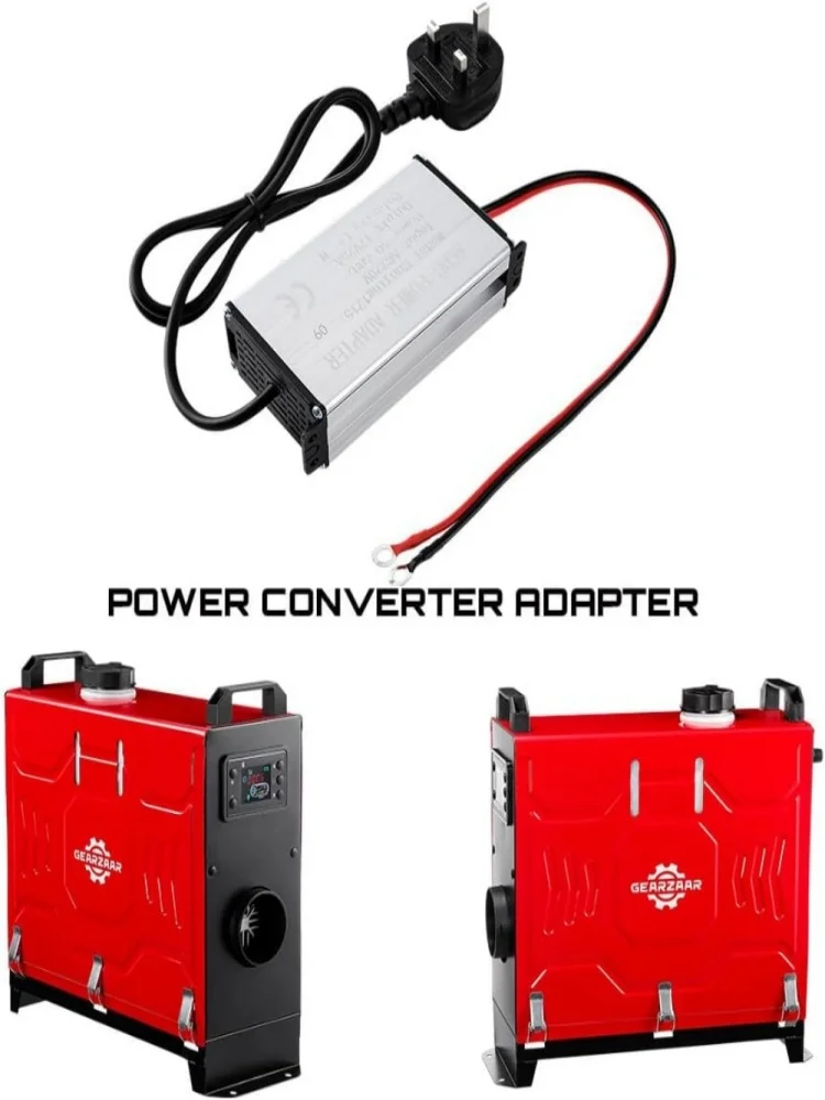 Adapter zasilania EU/UK 230V na 12V do nagrzewnicy powietrza na olej napędowy, do urządzeń 5kW 8kW, odpowiedni do gniazdek elektrycznych w gospodarstwie domowym. — zdjęcie 2