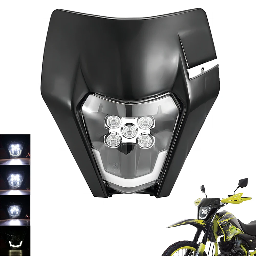 Faro delantero LED para motocicleta Universal para KTM EXC SX SXF XC MX italika DM200 150 250X, faro para moto de cross y Motocross
