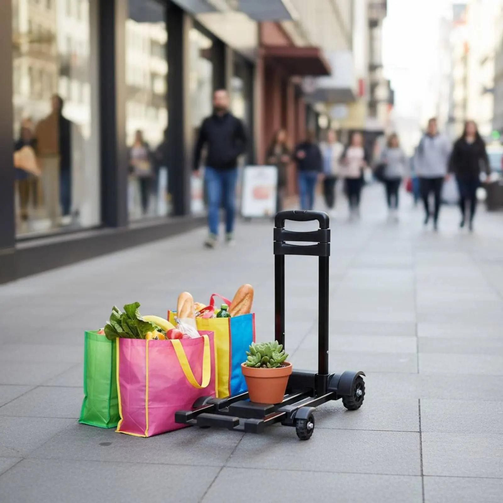 

Portable Folding Hand Porter Quiet Wheels Foldable Luggage Trolley Foldable Hand Porter Sturdy Duty Material Handling Apparatus