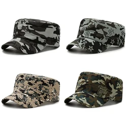 Outdoor Camouflage Hat Sun Hats Army Military Cap Men Unisex Flat Top Cap Fashion Snapback Baseball Caps