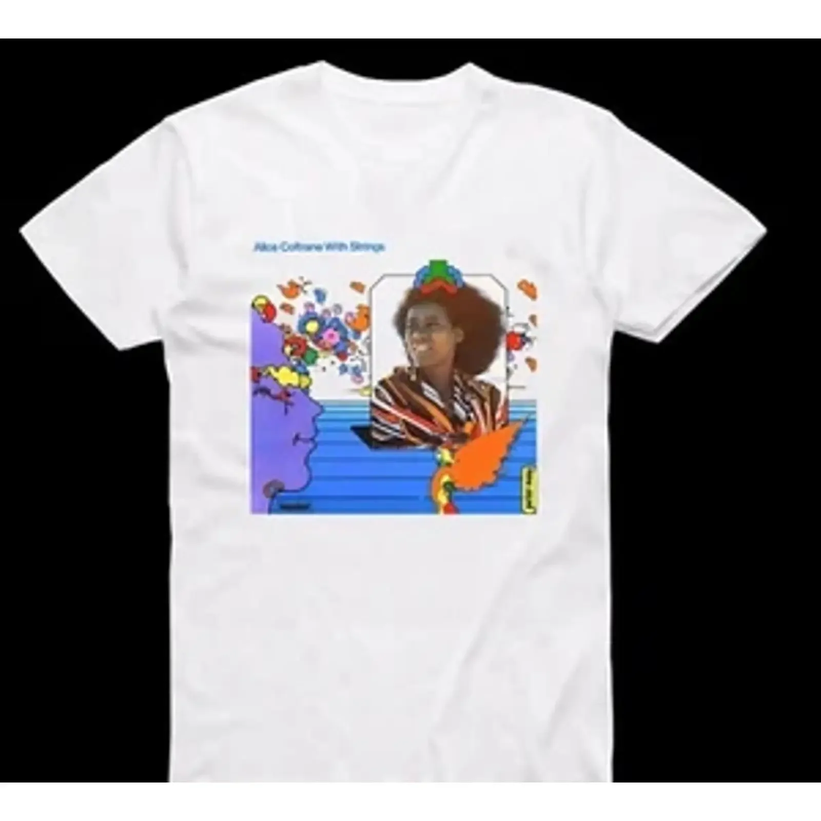 Alice Coltrane album T shirt white short sleeve All Sizes S to 5XL vintage Washed Slightly graphic streetwear Stretched