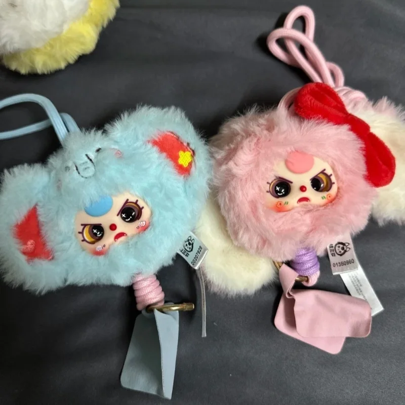 Genuíno bebê três telefone cordão de pelúcia caixa cega confirmar estilo bonito mini saco pingente chaveiro brinquedo na moda crianças menina presente aniversário