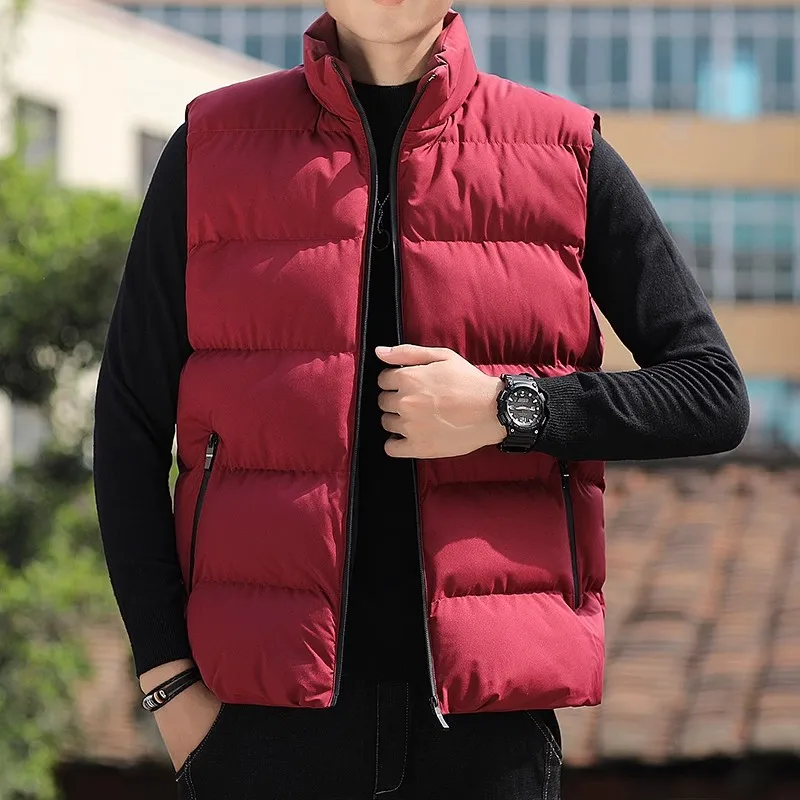 

Lightweight Warmth ex Svel Durable down Vest Autumn Winter Faion Casual Color Large Size Cotton f-irt