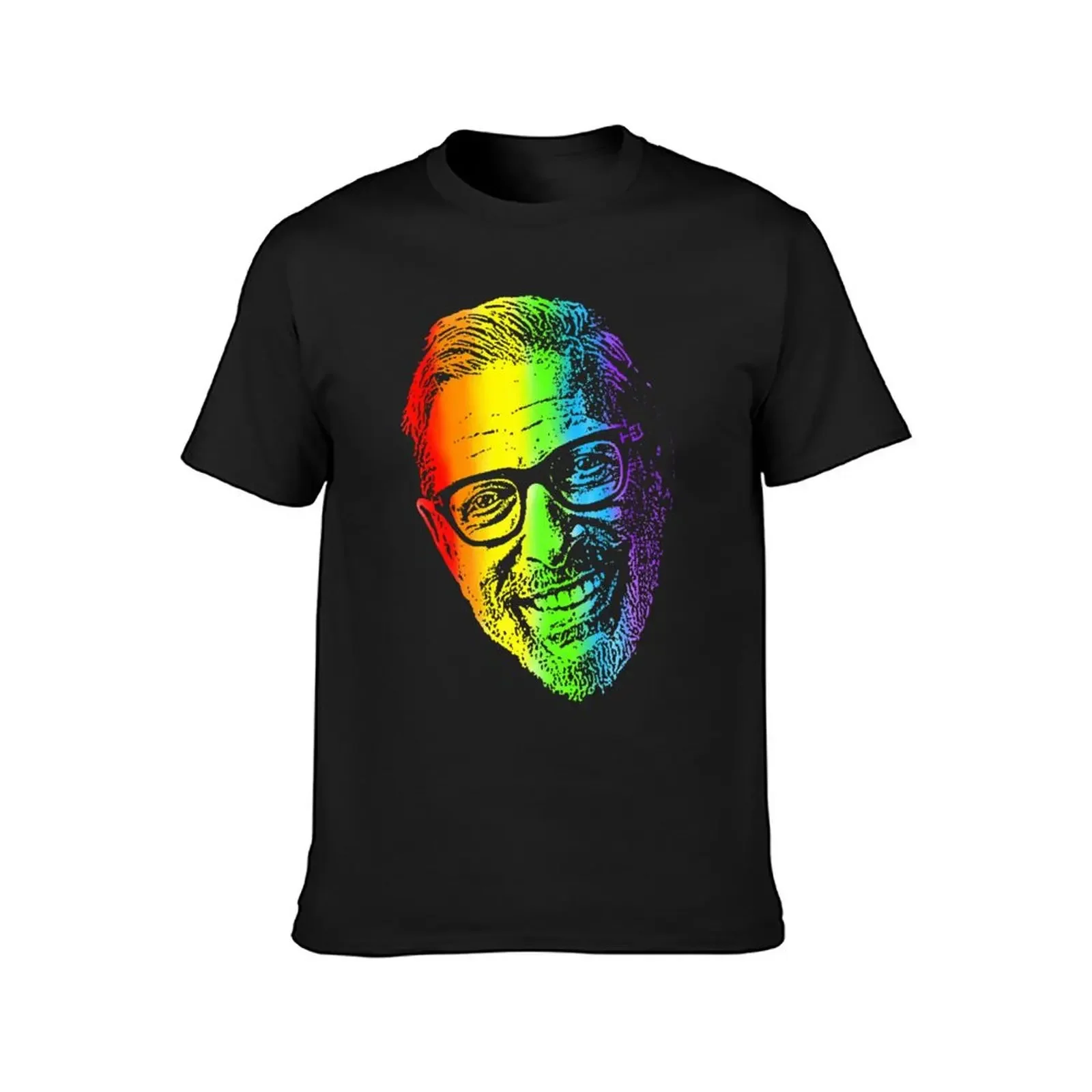 Rainbow Jeff Goldblum T-Shirt plus sizes Aesthetic clothing cheap stuff funny t shirts men