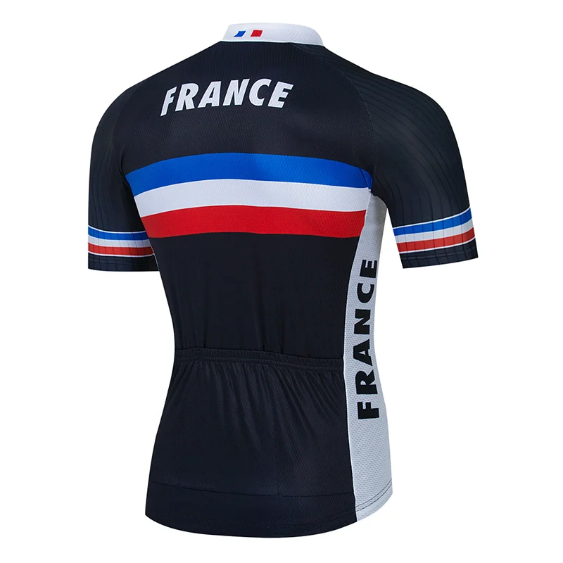 Team France Cycling Maillot MTB Jersey Pro Bicycle Clothing Quick Dry Summer T-Shirt Men\'s Short Mountain Bike Clothes Sportwear