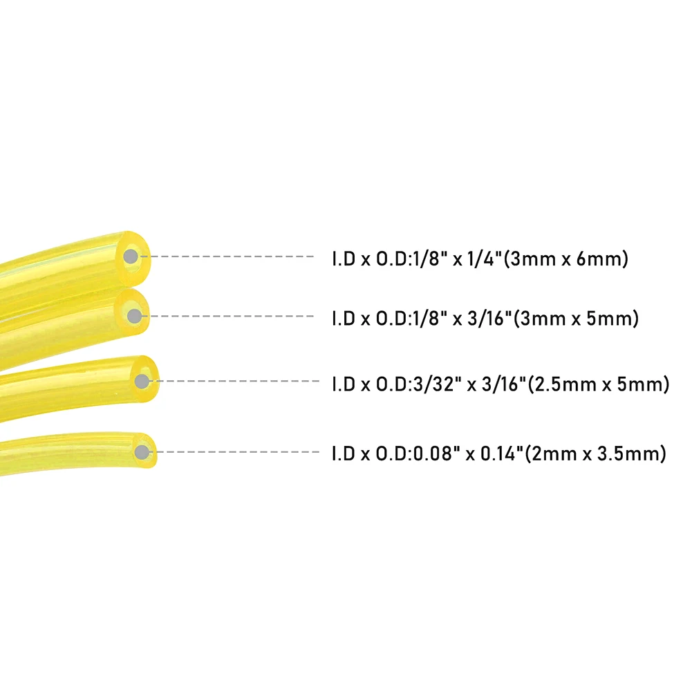 Reliable Fuel Pipe Hoses for Efficient Performance, 8ft Long, Suitable for Small Engines, Wide Compatibility, 4 Sizes