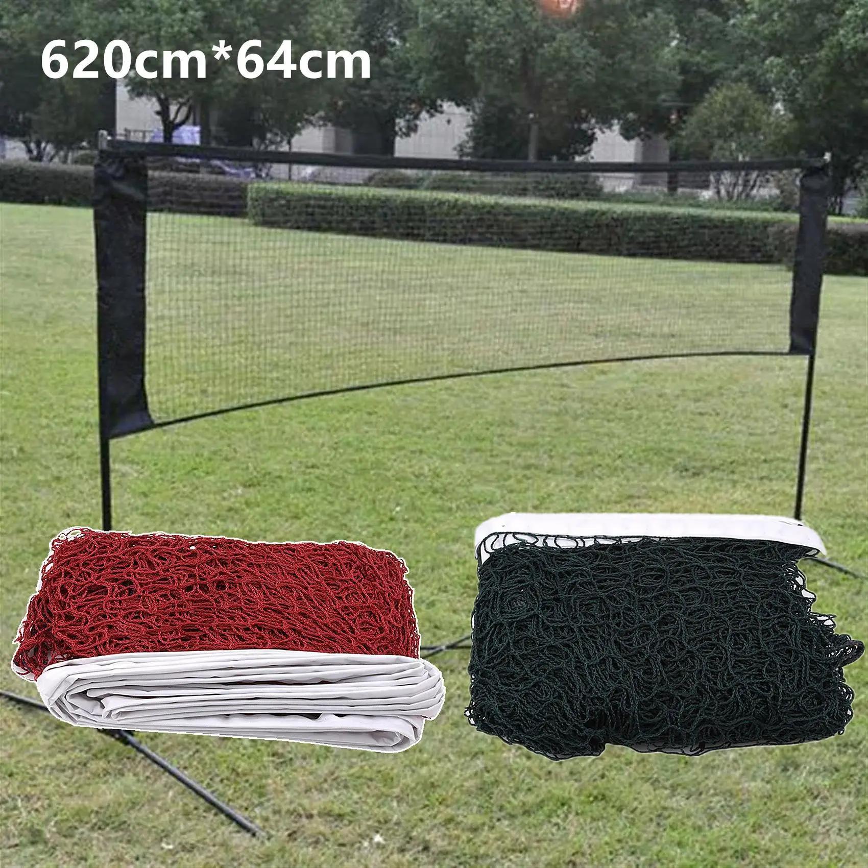 Professional Training Mesh Standard Badminton Net Sports Net For Outdoor Badminton Tennis Volleyball Net Replacement 6.2*0.64M