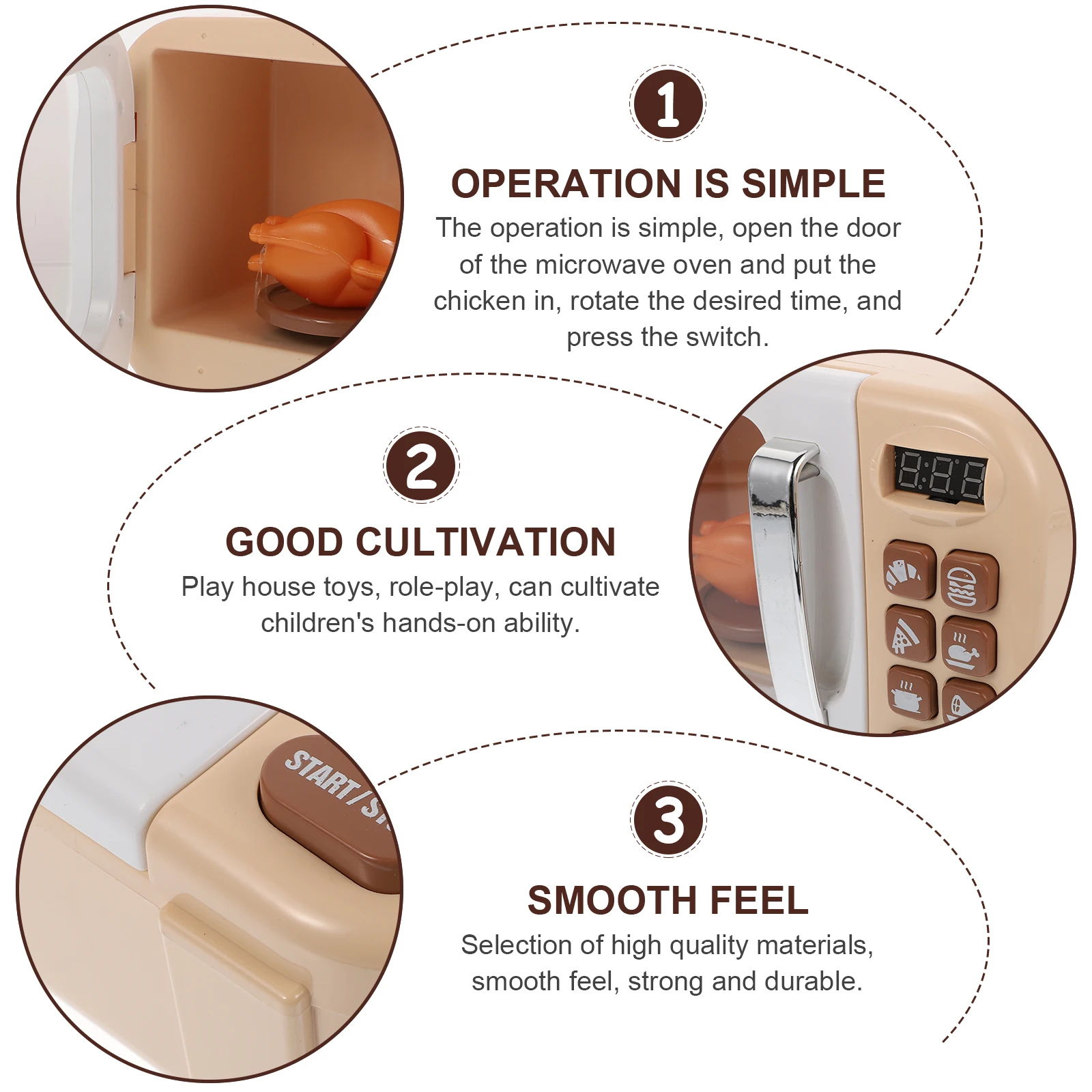 Kindergeschenken Magnetron Ornamenten Puzzel Speelgoed voor Peuter Kaki Doe alsof Keukenaccessoires Kind