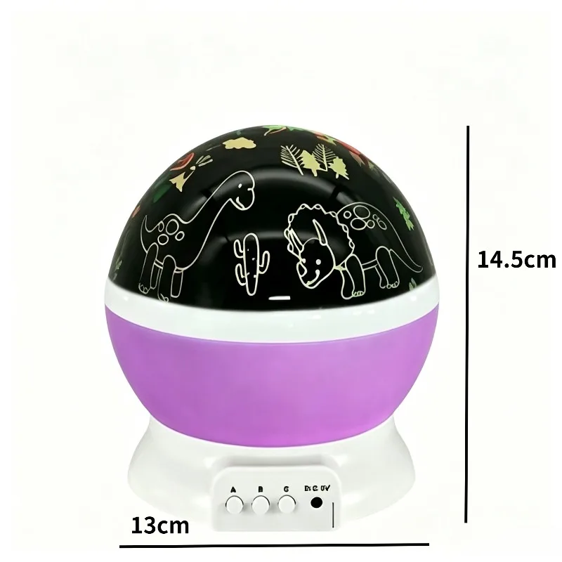Lampka nocna LED z projektorem dinozaurów z Parku Jurajskiego, automatyczna zmiana kolorów, światła USB RGB do pokoju dziecięcego, na przyjęcie urodzinowe.