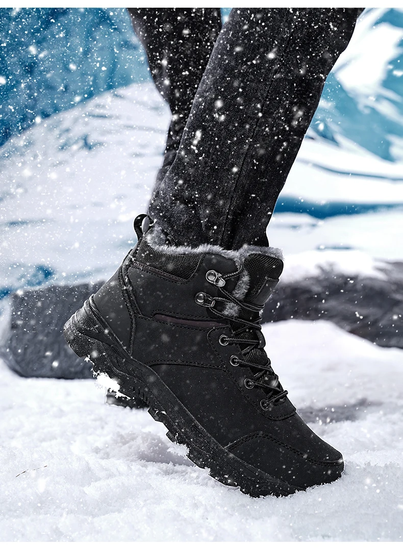 men boots 2025 New Winter Slippers Warm Men Shoes Waterproof Non-Slip Plush Sneakers Male tenis shoes Boots Men Sneakers Winter
