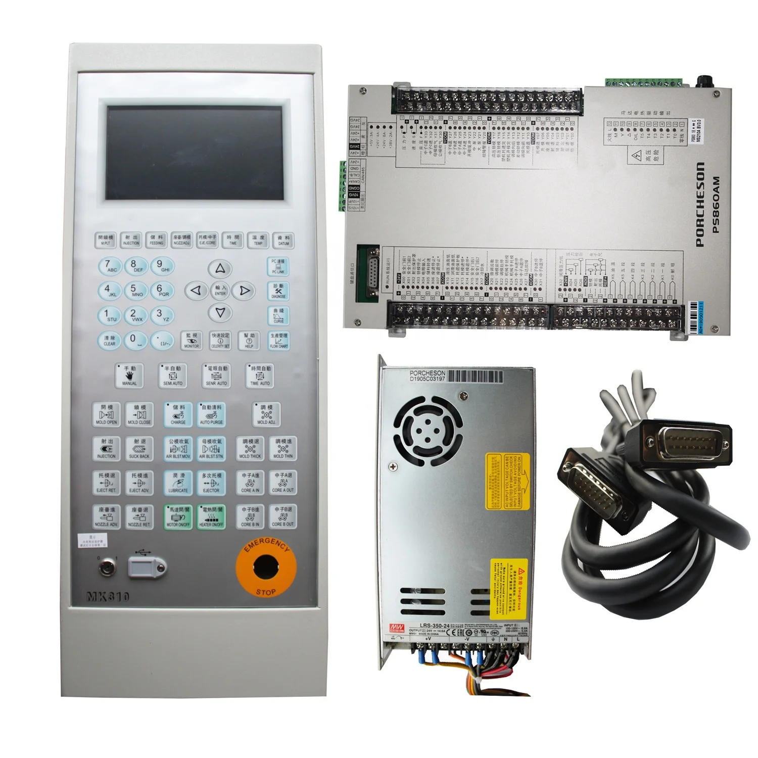 

NEW & ORIGINAL PORCHESON PS860AM MK310 control system PLC for plastic molding machine ( 7''TFT display panel)