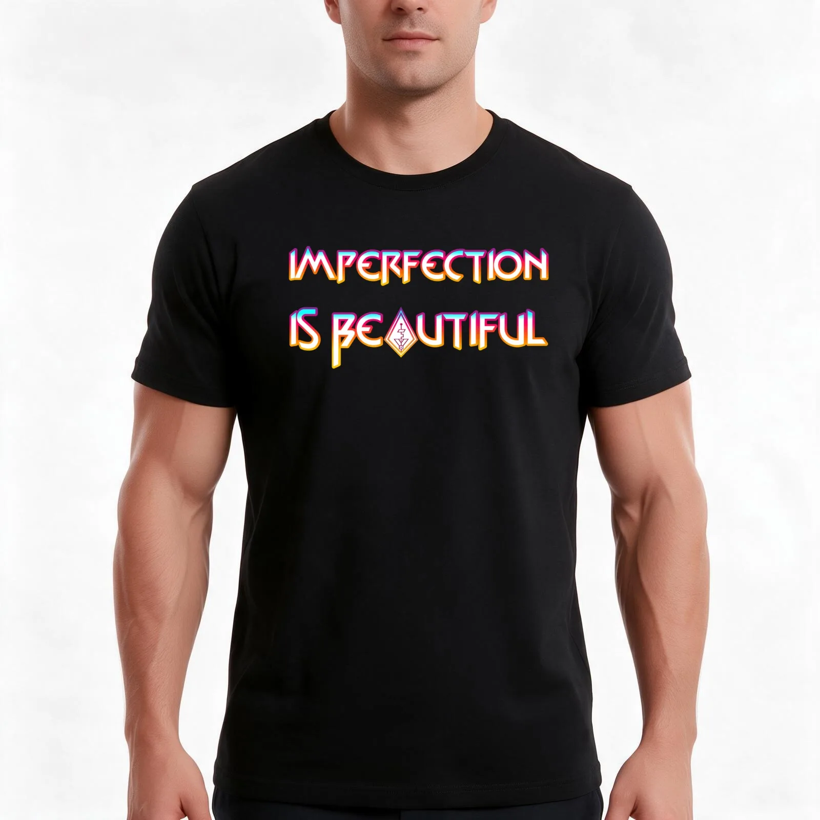 Imperfection Is Beautiful T-Shirt, Summer Casual Cotton Tee, Oversized Streetwear Tops, Vintage Graphic Print, Unisex Men Women