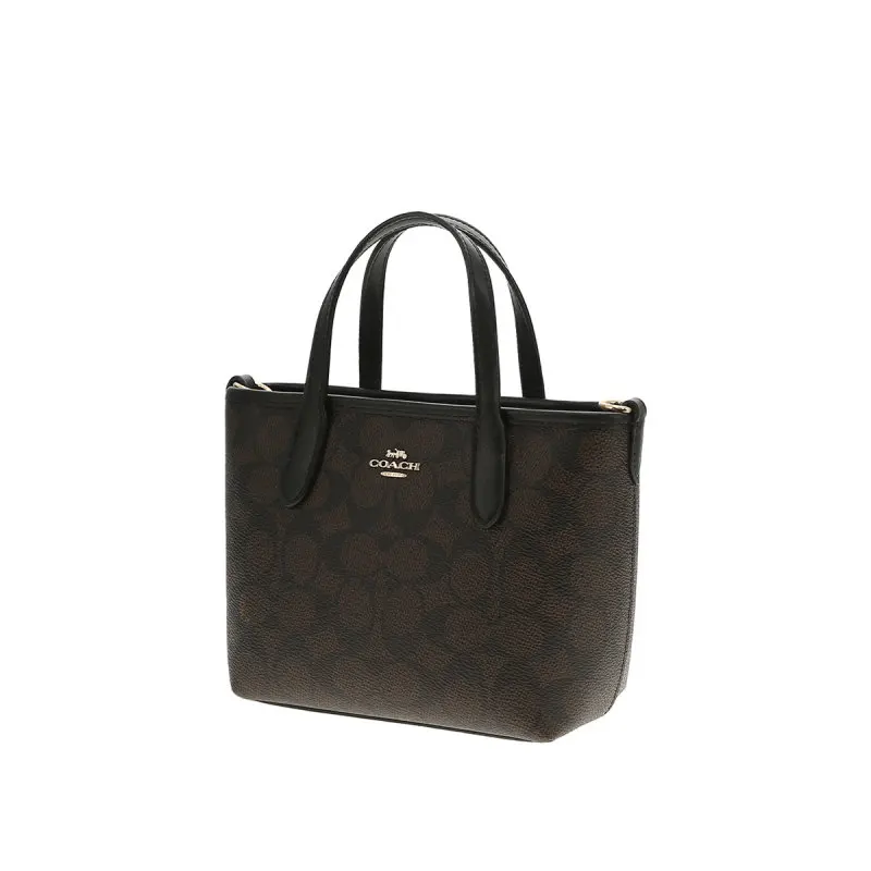 COACH Women's Shoulder Bag in Walnut Wood Color with Black CW032