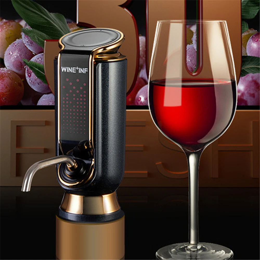 

Auto Whisky Decanter Electric Quick Wine Aerator Adjustable USB Charge Cider Wine Decanter Fresh-keeping 10 days for Men's Gifts