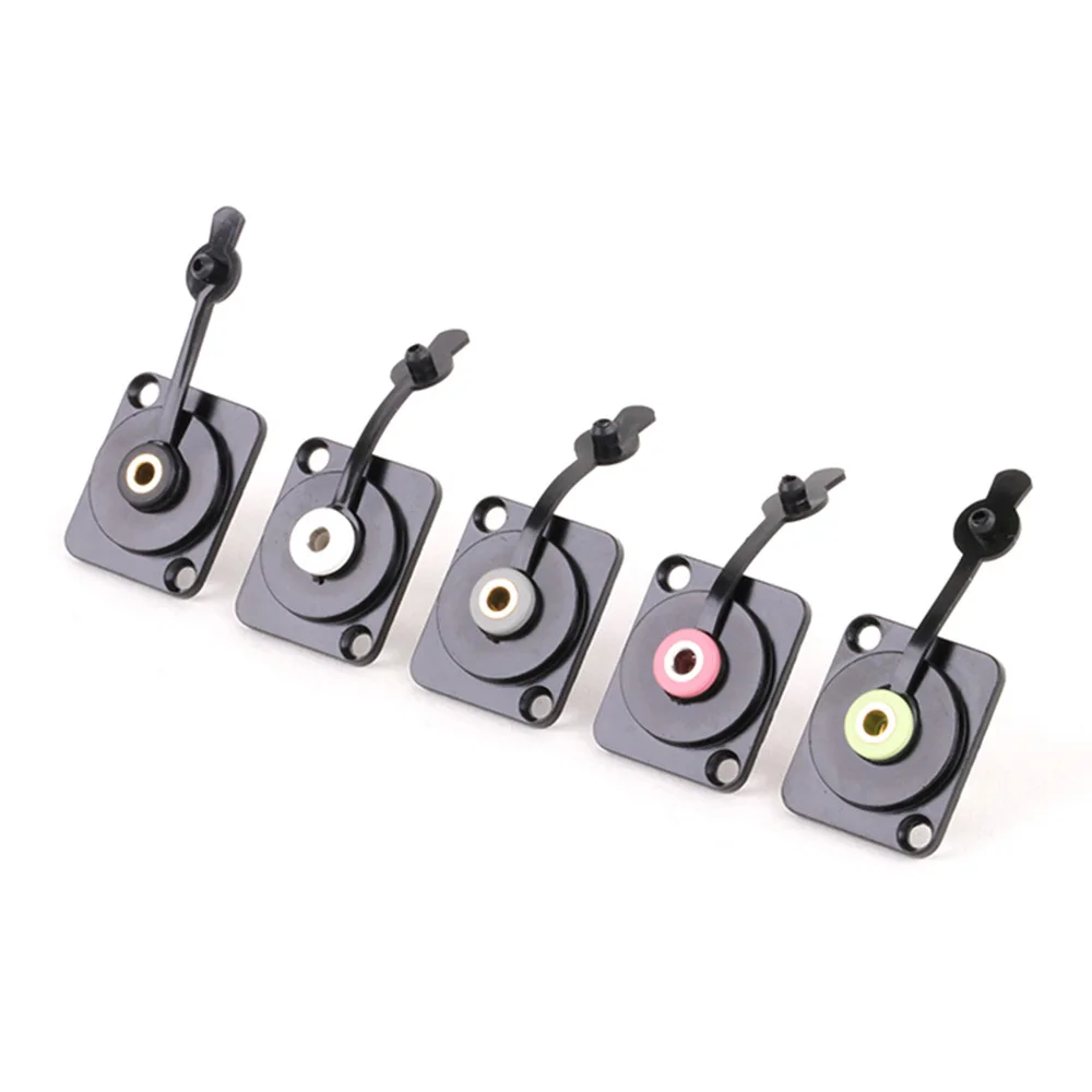 1PC D-type Stereo Jack 3.5mm Female Socket headphone jack Panel Mount Classis Connector Soldering 3pole/4pole Earphone Jack