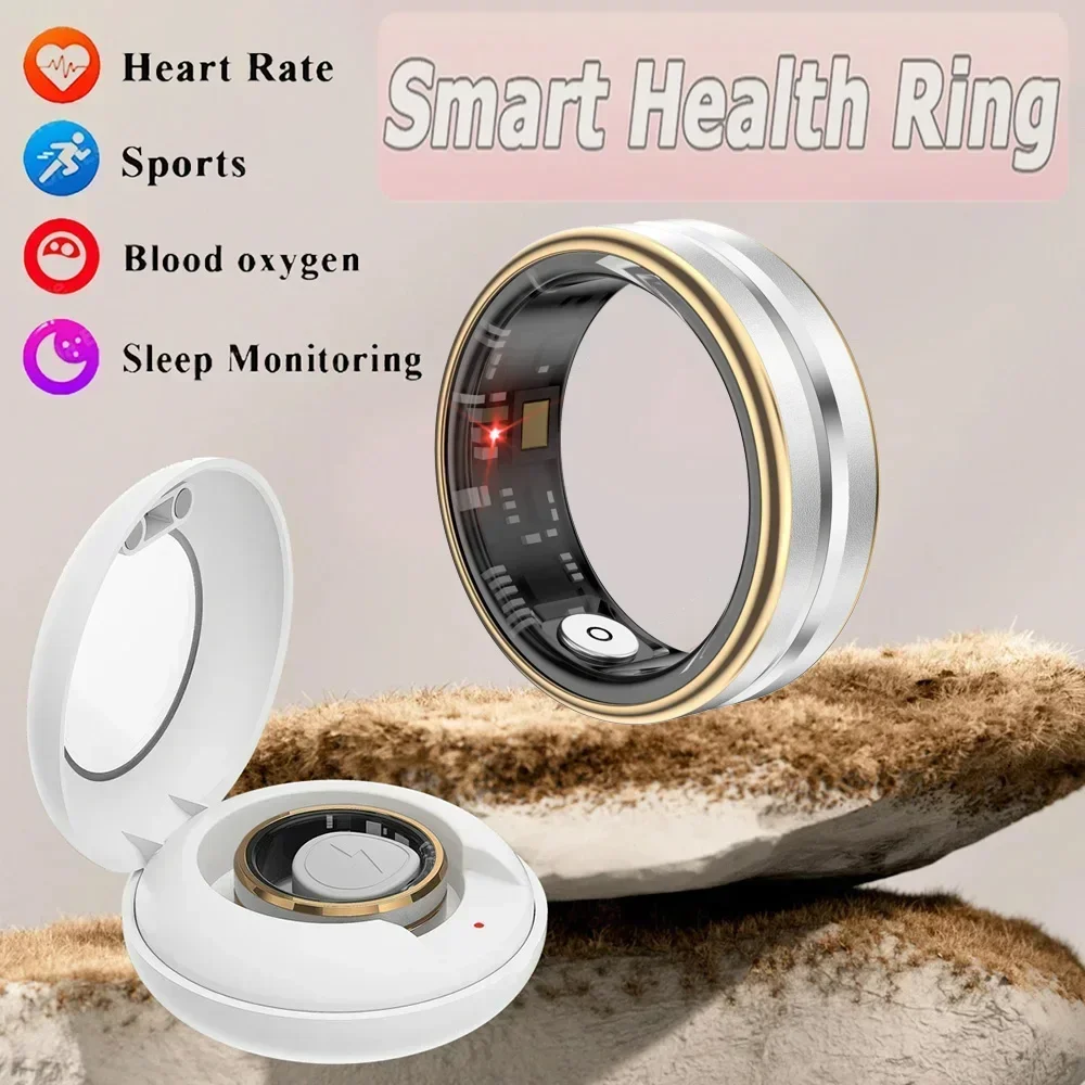 Neuer multifunktionaler gesunder Smart-Ring, Herzfrequenz, Blutsauerstoff, Schlafüberwachung, Fotosteuerung, Sport, digitaler Ring für Männer und Frauen