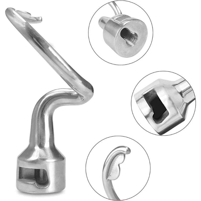 Dough Hook Replacement for KitchenAid Stand Mixer Stainless Steel Dough Hook For K45 K45SS Stand Mixers Dropshipping